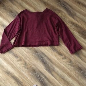 Free People Walking in Hueco Open Back Tie Blouse